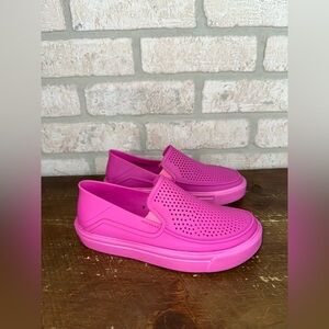 Crocs Kids' Pink CitiLane Roka Slip-On Sneakers Size 1Y - 0355